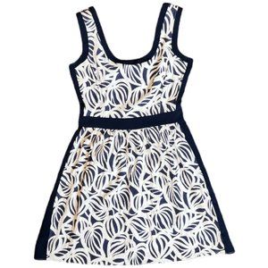 Lily Pulitzer Irene Sleeveless Sun Dress Navy/White Size 6